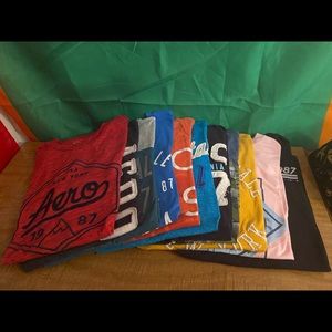 Aeropostale Mens Xs T-Shirt Lot - 11 Shirts